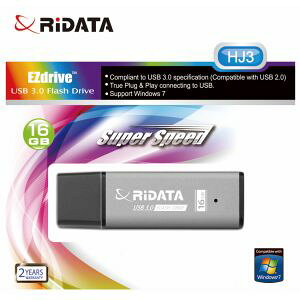 yCf[^ RIDATAzRIDATA USB-A HJ3 SV-BK 16GB 3.0 A~{fB Lbv