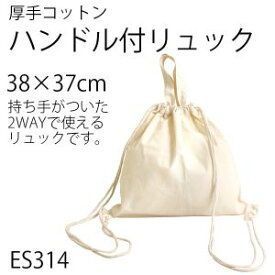 【日本紐釦貿易 Nippon Chuko】NBK 厚手コットン ハンドル付リュック 生成 38×37cm 入 ES314 日本紐釦貿易