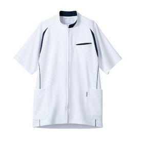 【住商モンブラン】住商モンブラン CHM552-0109 メンズジャケット 半袖 ホワイト ネイビー S