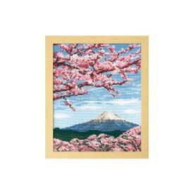 【オリムパス】オリムパス ししゅうキット 桜と富士山 7386