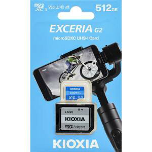 yLINVA Kioxia COpbP[WzLINVA }CNSD 512GB LMEX2L512GG2 EXCERIA G2 CLASS10 UHS-I U3 V30 microsd A_v^t