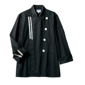 【住商モンブラン】住商モンブラン BW6501-0 コックコート 兼用 長袖 ブラック グレー S 男女兼用