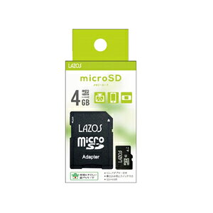�yLAZOS�z���\�X L-B4MSD6 microSD 4GB CLASS6 LAZOS