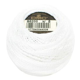 【DMC】DMC 8番糸 刺繍糸 パール コットンパール糸 80m B5200 白 DMC8-B5200