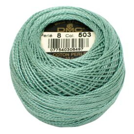 【DMC】DMC 8番糸 刺繍糸 パール コットンパール糸 80m ＃503 緑系 DMC8-503