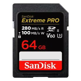 【サンディスク SanDisk 海外パッケージ】サンディスク SDXC 64GB SDSDXEP-064G-GN4IN UHS-II Extreme PRO U3 V60
