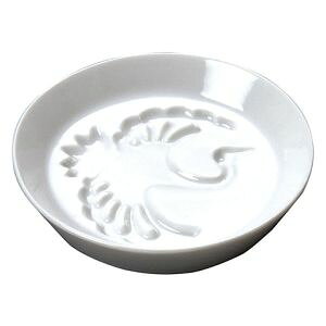 【ヤマコー 用美 YAMACO】ヤマコー 白磁 絵柄入醤油皿 鶴 27614 用美