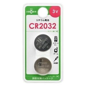 �y�I�[���d�@ OHM�z�I�[���d�@ CR2032B2P V���`�E���d�r CR2032 2�� 08-4144