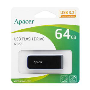 【Apacer】Apacer USBメモリ AP64GAH356B-1 USB 3.2 Gen 1 64GB