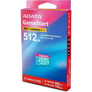 �y�G�C�f�[�^ ADATA�zADATA UD512GEX3L1-C-JP-I microSD Premier Extreme 512GB Switch 2�Ή�