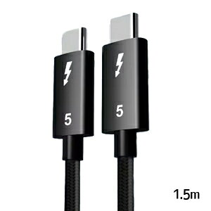 �y�����΂��`�zUSB Type-C to Type-C Thunderbolt5�Ή� 120Gbps 240W 8K�f���o�� 1.5m