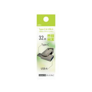 �yLAZOS�zLAZOS L-USC32 Type-C ��USB-A USB3.0�t���b�V�������� ��]�� 32GB