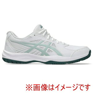 �y�A�V�b�N�X ASICS�z�A�V�b�N�X 1041A483 COURT SLIDE 4 �I�[���R�[�g WHITE/COLD MOSS 24.5cm