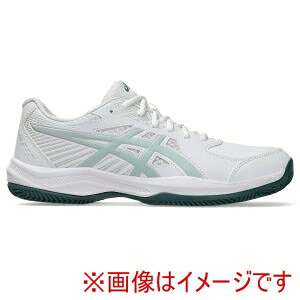 �y�A�V�b�N�X ASICS�z�A�V�b�N�X 1041A491 COURT SLIDE 4 CLAY/OC �I���j �N���[ WHITE/COLD MOSS 27.5cm