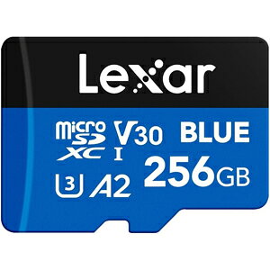 �y���L�T�[ Lexar�zLexar LMSBLUE256G-BNANG Lexar Blue microSDXC 256GB UHS-1 U3 V30 A2 �A�_�v�^�t 10�N�ۏ�