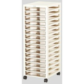 【ジェイイージェイ JEJ】アプロス B4対応 浅型15段 レターケース キャスター付 アイボリー W323xD406x924 代引不可