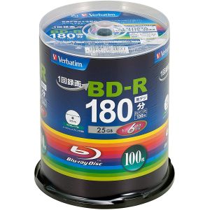 三菱 Verbatim バーベイタム VBR130RP100SV4 BD-R 人気海外一番 6倍速 100枚 25GB 直送商品 ブルーレイディスク