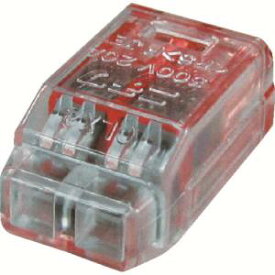 【ニチフ端子工業 NICHIFU】ニチフ QLX 2 クイックロック 差込形電線コネクタ 極数2 赤透明 50個入