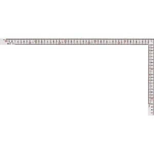 <br>シンワ測定 11161 曲尺厚手広巾 ホワイト 50cm 表裏同目 8段目盛