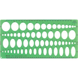 【シンワ測定 SHINWA】シンワ測定 66020 テンプレート TG-3 楕円定規