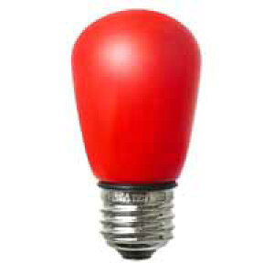 【朝日電器 エルパ ELPA】エルパ LDS1R-G-GWP904 LED装飾電球 サイン球形 1.4W E26 レッド E26口金 防水設計 ELPA 朝日電器