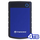 送料無料！！【トランセンド Transcend】トランセンド TS4TSJ25H3B 外付け ポータブルHDD 4TB 耐衝撃 USB3.1 Gen 1 ネイビーブルー ハードディスク【smtb-u】