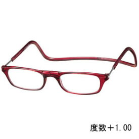 【オーケー光学 OHKEI】オーケー光学 クリック リーダー ボルドー 度数+1.00 老眼鏡 CliC Readers