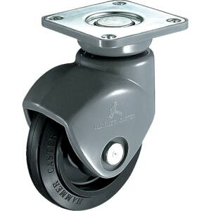 【ハンマーキャスター HAMMER CASTER】ハンマーキャスター 400P0S-FR100-BAR01 静音樹脂製 S型自在 ゴム車 B入り100mm