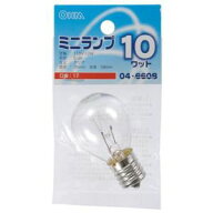 【オーム電機 OHM】オーム電機 ミニランプ S35型 E17/10W クリア LB-S3710-C 04-6608