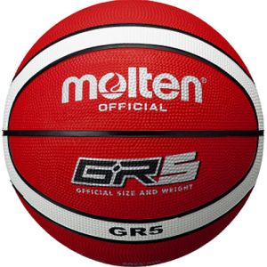 【お取り寄せ】モルテン GR5 ゴムバスケットボール 5号球 レッド×ホワイト BGR5RW
