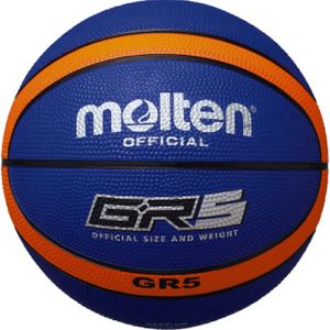 <br>モルテン GR5 ゴムバスケットボール 5号球 ブルー×オレンジ BGR5BO
