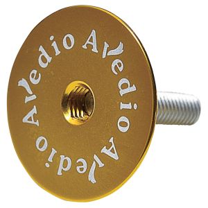 <br>エヴァディオ 軽量アルミトップキャップ 一体型 ロゴ入 ゴールド AVEDIO