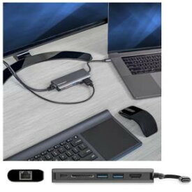 【スターテック】スターテック DKT30CSDHPD3 USB Type-C接続マルチアダプタMac&Win 4K HDMI SDカードリーダー 2xUSB-A USB3.0 ギガビット