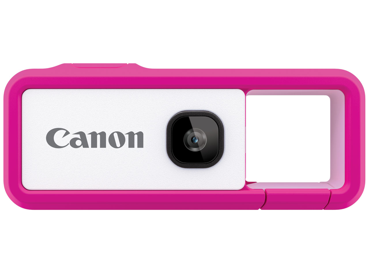 服やバッグに簡単に付け外しができる防水 防塵デジタルカメラ CANON ウェアラブルカメラ 超目玉 国際ブランド FV-100 ピンク REC iNSPiC