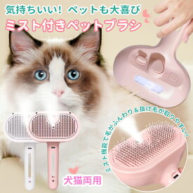 ＼クーポン利用で1,782円／ 【翌日配送】 ペットブラシ 猫ブラシ スチームブラシ 犬 ペットブラシ スチーム 抜け毛取り 犬 猫 ブラシ スチーマー 換毛期 短毛 長毛 くし ネコブラシ お手入れ ペット用品 小型 毛取り グルーミング 除毛 ペット用ブラシ スチーム 人気