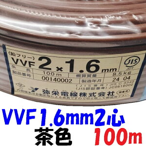 ���F���d���P�[�u�� VVF 1.6��2�S�y100m�z600V�r�j���≏ �r�j���V�[�X�P�[�u�� �ሳ�z�d�p F�P�[�u��