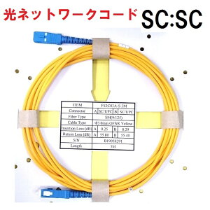 �y3m�zSC:SC ���t�@�C�o�[�ڑ��R�[�h ONU�ƌ��R���Z���g�̐ڑ��ɗ��[SC�R�l�N�^�[�t �C���^�[�l�b�g�ڑ���