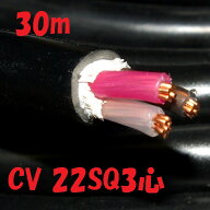 CV22SQ 3心【30m 巻】600V 架橋ポリエチレン絶縁ビニル被覆電線 一般電力用・送電・配電用電線