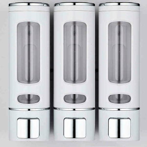 シャンプーボトル ソープディスペンサー 壁掛け 400ml 3本セット 片手 ポンプ 手動 詰め替えボトル バス 浴室 お風呂 大容量