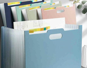 ドキュメントスタンド 書類収納ボックス A4 ヨコ ポケット ケース ファイルスタンド 伸縮 自立 仕切り 収納ボックス 持ち手 文房具 デスク収納