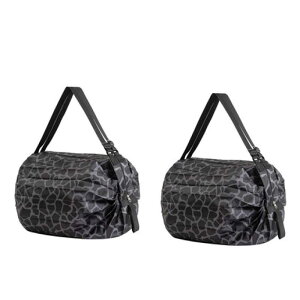 2枚セット エコバッグ ファスナー付き レジカゴ 簡単 コンパクト 大容量 買い物カゴ 折りたたみ 収納袋 マチ広 おしゃれ 軽量 防水 丈夫