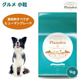 【クーポン利用で2851円】Plaiaden プレイアーデン グルメ 小粒 1kg 1000g ドッグフード 犬 餌 ラム オメガ3脂肪酸 ヒューマングレード ドイツ ビオクライス審査合格 農薬 化学肥料不使用