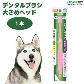 ライオン PETKISS デンタルブラシ 大きめヘッド 大型犬 中型犬 デンタルケア 歯ブラシ 口腔ケア LIONPET