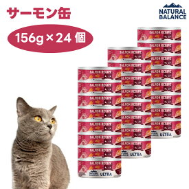 ナチュラルバランス オリジナルウルトラ 猫用 サーモンレシピ缶 156gx24個 キャットフード 猫 餌 ウェットフード 缶詰 NATURAL BALANCE