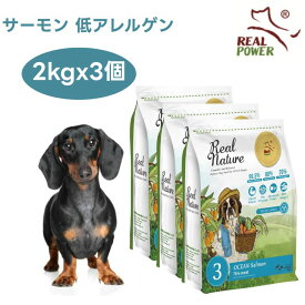 リアルネイチャー NO.3 オーシャンサーモン 低アレルゲン 2kgx3個ドッグフード 犬 餌 Real Nature