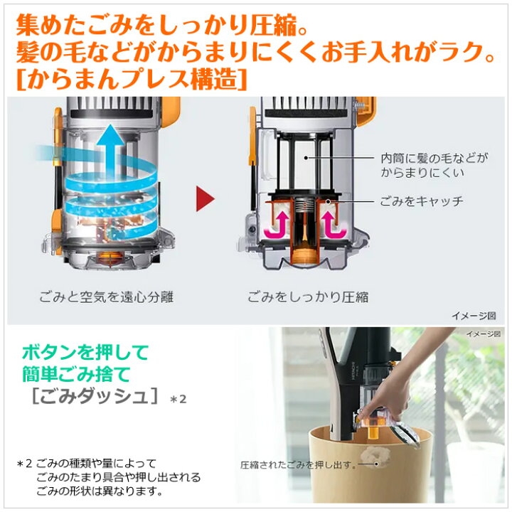 楽天市場】日立 掃除機 サイクロン式 コードレススティッククリーナー 