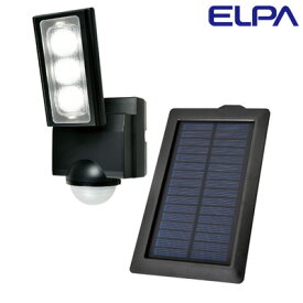 ELPA エルパ 屋外用LEDセンサーライト 1灯 ソーラー式 ESL-311SL ブラック 朝日電器【送料無料】【KK9N0D18P】