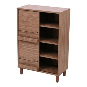 JKプラン 6デザインキャビネット ディスプレイラック 本棚 FSI-0006-BR ブラウン キャビネット おしゃれ 北欧 リビングキャビネット ハイタイプ サイドボード モダン 組み合わせ リビングボード