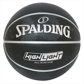 【正規販売店】スポルディング バスケットボール 7号 屋内屋外兼用 ハイライト シルバー ラバー SZ7 SPALDING ゴム 85-096J ブラック×シルバー バスケ ラバーボール ボール 正規品【送料無料】【KK9N0D18P】