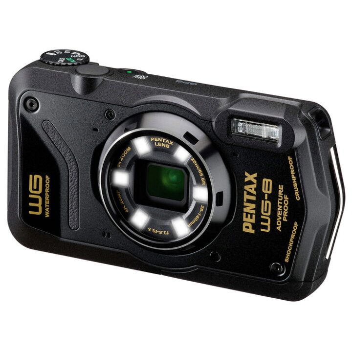 楽天市場】リコー コンパクトデジタルカメラ PENTAX WG-8-BK ブラック 